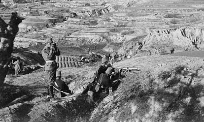 Bismarckberg-Batterie im Kampf um Tsingtau 1914